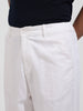 Men's White Relaxed Fit Solid Casual Trousers
