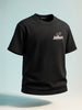 Men's Black Relaxed Fit Embroided 240 GSM Casual T-Shirt