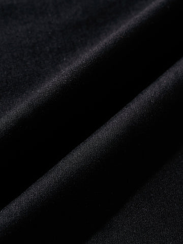 Men's Black Relaxed Fit Embroided 240 GSM Casual T-Shirt