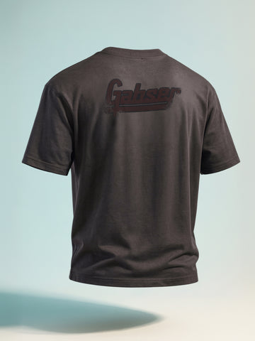 Men's Grey Relaxed Fit Graphic Printed 240 GSM Casual T-Shirt