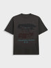 Men's Grey Relaxed Fit Graphic Printed 240 GSM Casual T-Shirt