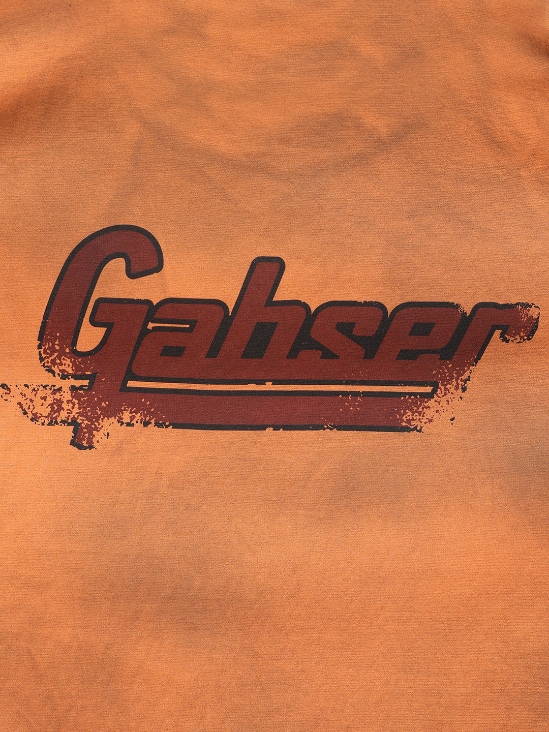 Men's Orange Relaxed Fit Graphic Printed 240 GSM Casual T-Shirt