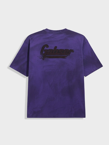 Men's Purple Relaxed Fit Graphic Printed 240 GSM Casual T-Shirt
