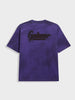 Men's Purple Relaxed Fit Graphic Printed 240 GSM Casual T-Shirt