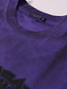 Men's Purple Relaxed Fit Graphic Printed 240 GSM Casual T-Shirt