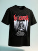 Men's Black Relaxed Fit Graphic Printed 240 GSM Casual T-Shirt