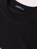 Men's Black Relaxed Fit Graphic Printed 240 GSM Casual T-Shirt