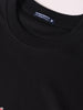 Men's Black Relaxed Fit Graphic Printed 240 GSM Casual T-Shirt