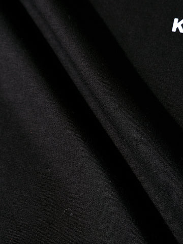 Men's Black Relaxed Fit Graphic Printed 240 GSM Casual T-Shirt