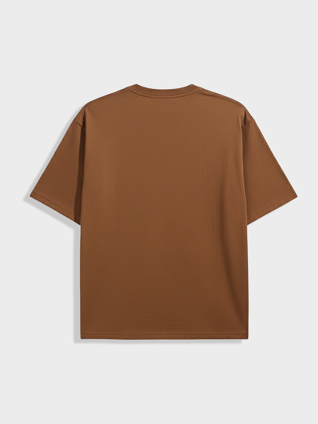 Men's Brown Relaxed Fit Graphic Printed 240 GSM Casual T-Shirt