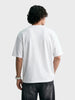 Men's White Relaxed Fit Graphic Printed 240 GSM Casual T-Shirt