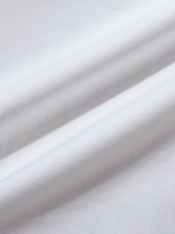 Men's White Relaxed Fit Graphic Printed 240 GSM Casual T-Shirt