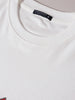 Men's White Relaxed Fit Graphic Printed 240 GSM Casual T-Shirt