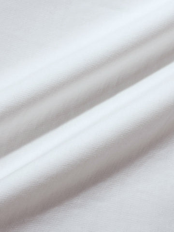 Men's White Relaxed Fit Graphic Printed 240 GSM Casual T-Shirt