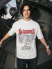 Men's White Relaxed Fit Graphic Printed 240 GSM Casual T-Shirt