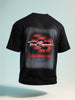 Men's Black Relaxed Fit Embroided 240 GSM Casual T-Shirt
