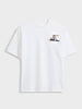 Men's White Relaxed Fit Embroided 240 GSM Casual T-Shirt