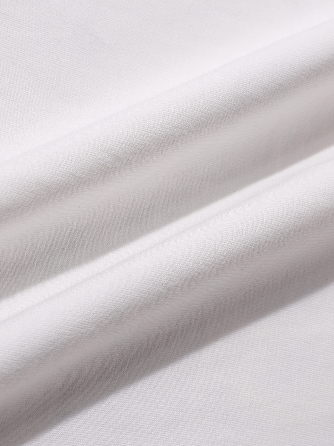 Men's White Relaxed Fit Embroided 240 GSM Casual T-Shirt