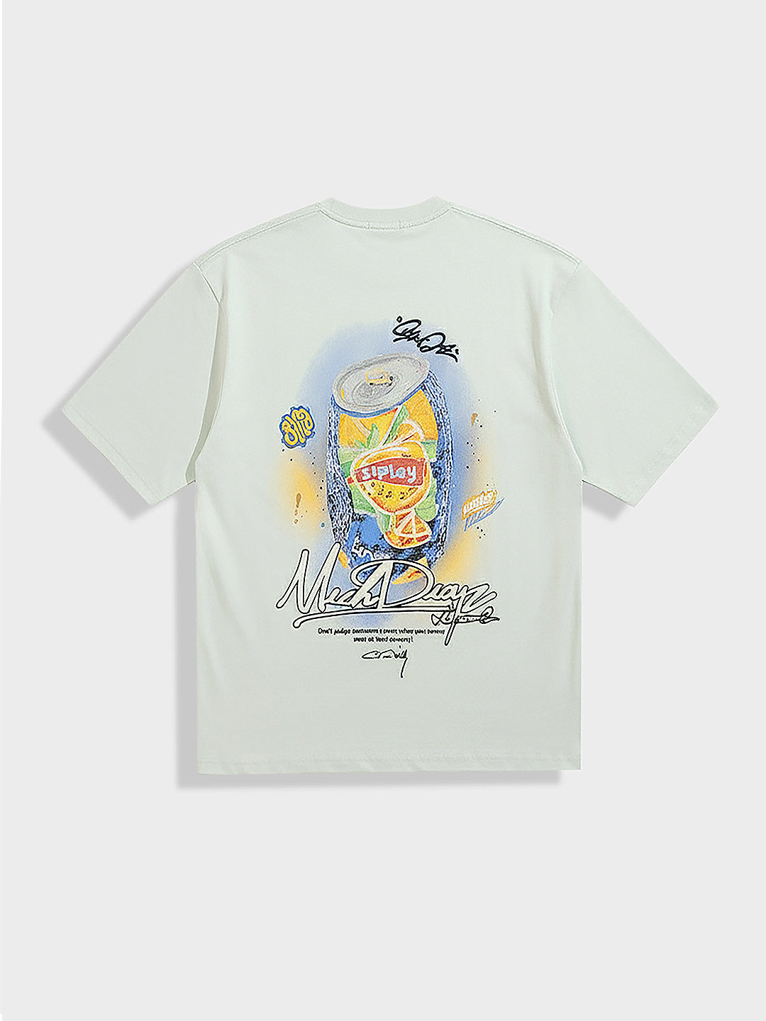 Men's Green Relaxed Fit Embroided 240 GSM Casual T-Shirt