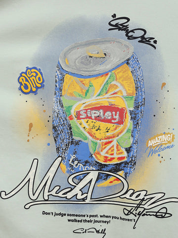 Men's Green Relaxed Fit Embroided 240 GSM Casual T-Shirt