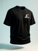 Men's Black Relaxed Fit Embroided 240 GSM Casual T-Shirt