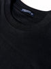 Men's Black Relaxed Fit Embroided 240 GSM Casual T-Shirt