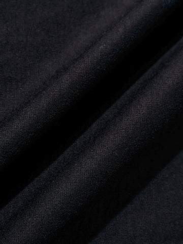 Men's Black Relaxed Fit Embroided 240 GSM Casual T-Shirt