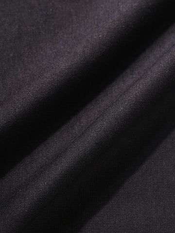 Men's Black Relaxed Fit Graphic Printed 240 GSM Casual T-Shirt