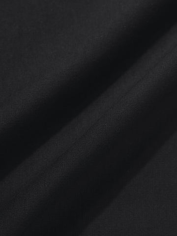 Men's Black Relaxed Fit Graphic Printed 240 GSM Casual T-Shirt