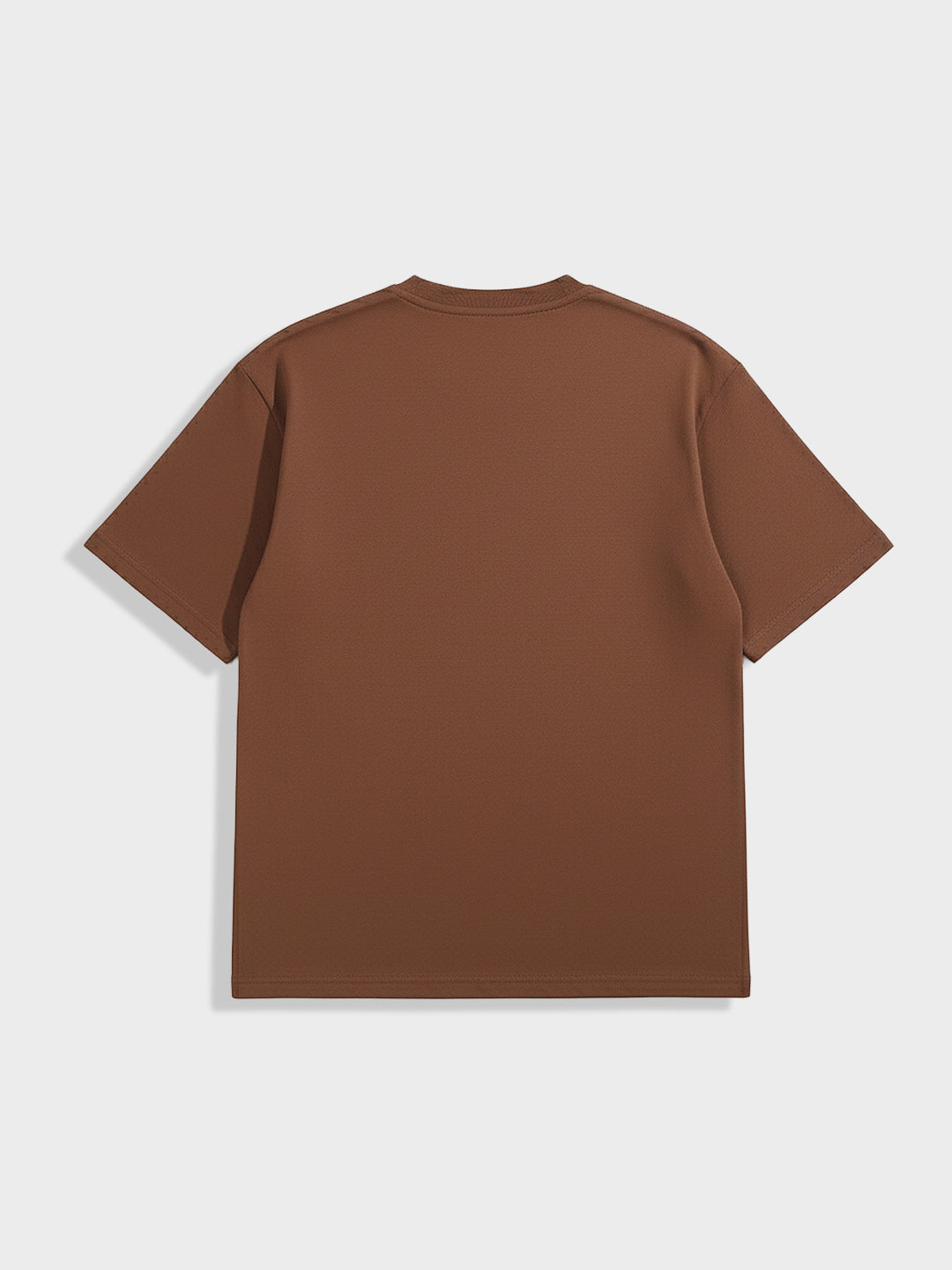 Men's Brown Relaxed Fit Graphic Printed 240 GSM Casual T-Shirt