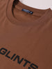 Men's Brown Relaxed Fit Graphic Printed 240 GSM Casual T-Shirt