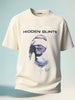 Men's Cream Relaxed Fit Graphic Printed 240 GSM Casual T-Shirt