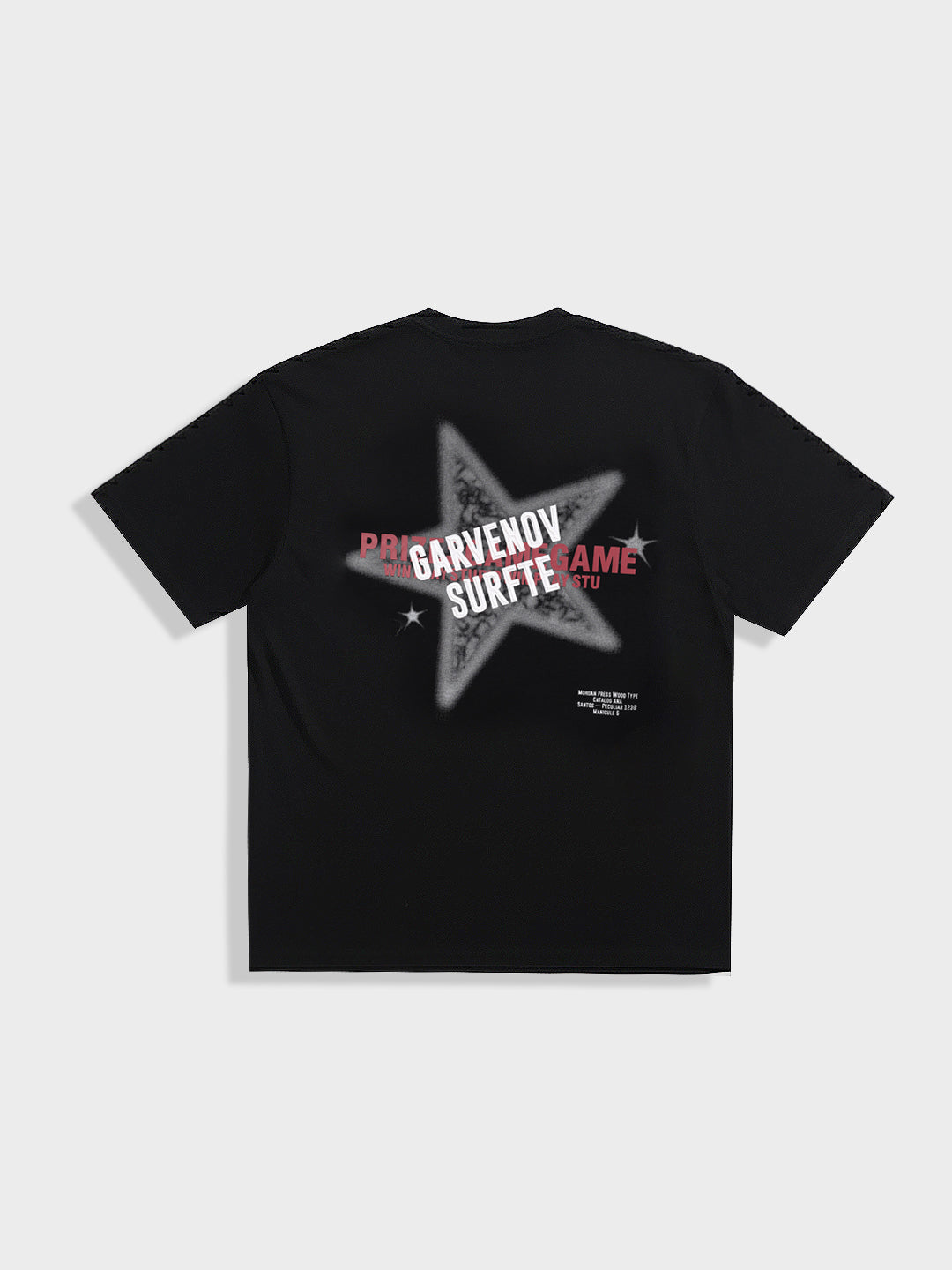 Men's Black Relaxed Fit Graphic Printed 240 GSM Casual T-Shirt