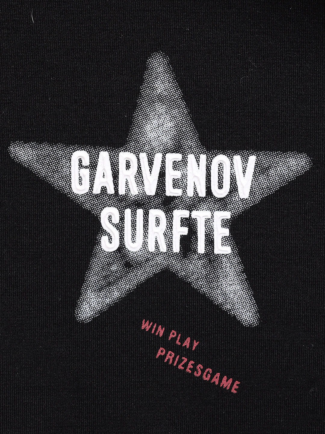 Men's Black Relaxed Fit Graphic Printed 240 GSM Casual T-Shirt