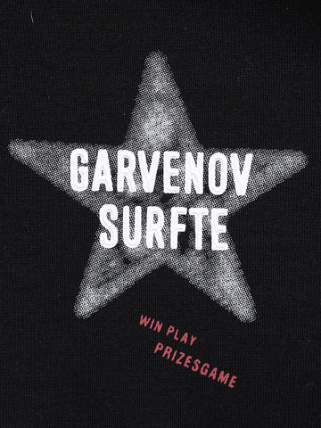 Men's Black Relaxed Fit Graphic Printed 240 GSM Casual T-Shirt