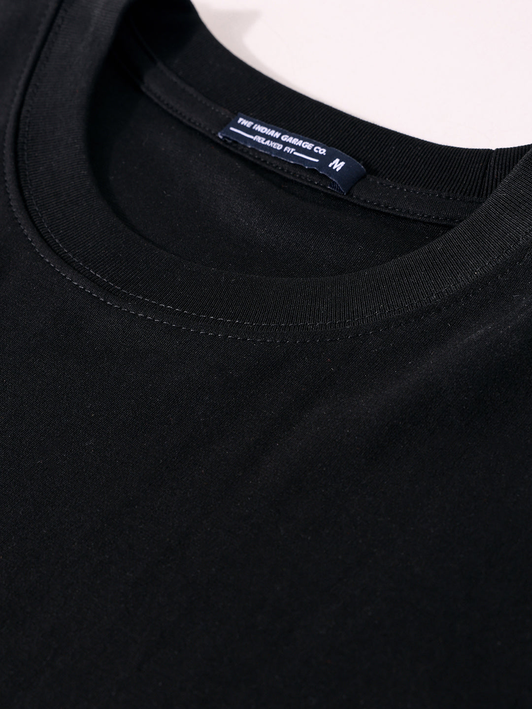 Men's Black Relaxed Fit Graphic Printed 240 GSM Casual T-Shirt
