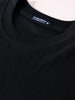 Men's Black Relaxed Fit Graphic Printed 240 GSM Casual T-Shirt