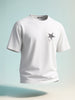 Men's White Relaxed Fit Graphic Printed 240 GSM Casual T-Shirt