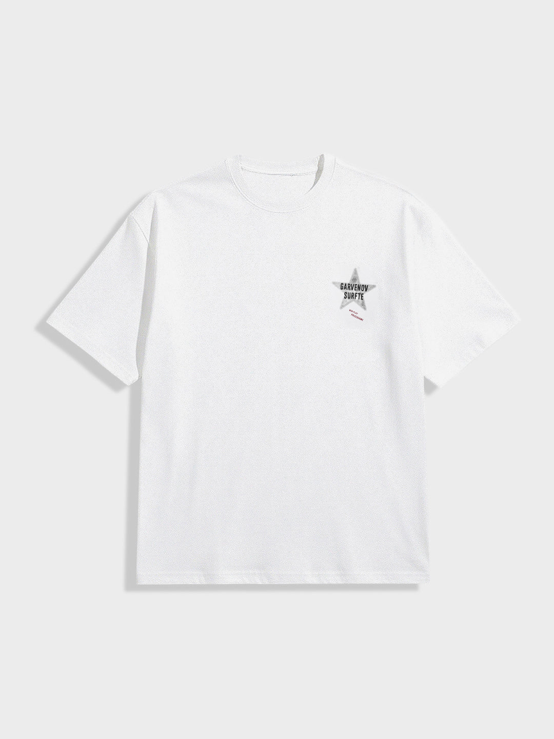 Men's White Relaxed Fit Graphic Printed 240 GSM Casual T-Shirt