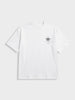 Men's White Relaxed Fit Graphic Printed 240 GSM Casual T-Shirt