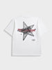 Men's White Relaxed Fit Graphic Printed 240 GSM Casual T-Shirt