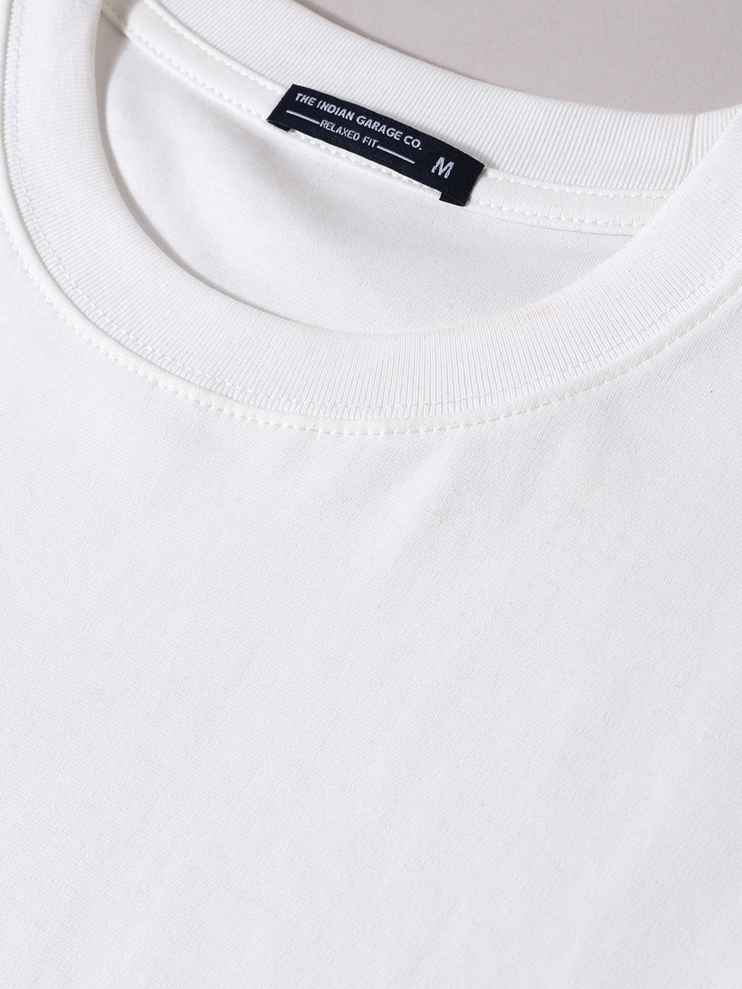 Men's White Relaxed Fit Graphic Printed 240 GSM Casual T-Shirt
