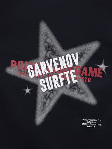 Men's Blue Relaxed Fit Graphic Printed 240 GSM Casual T-Shirt