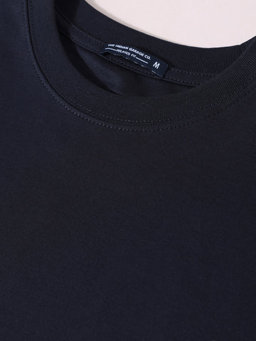 Men's Blue Relaxed Fit Graphic Printed 240 GSM Casual T-Shirt