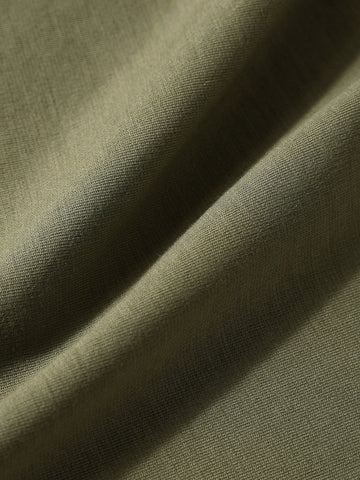 Men's Green Relaxed Fit Embroided 240 GSM Casual T-Shirt