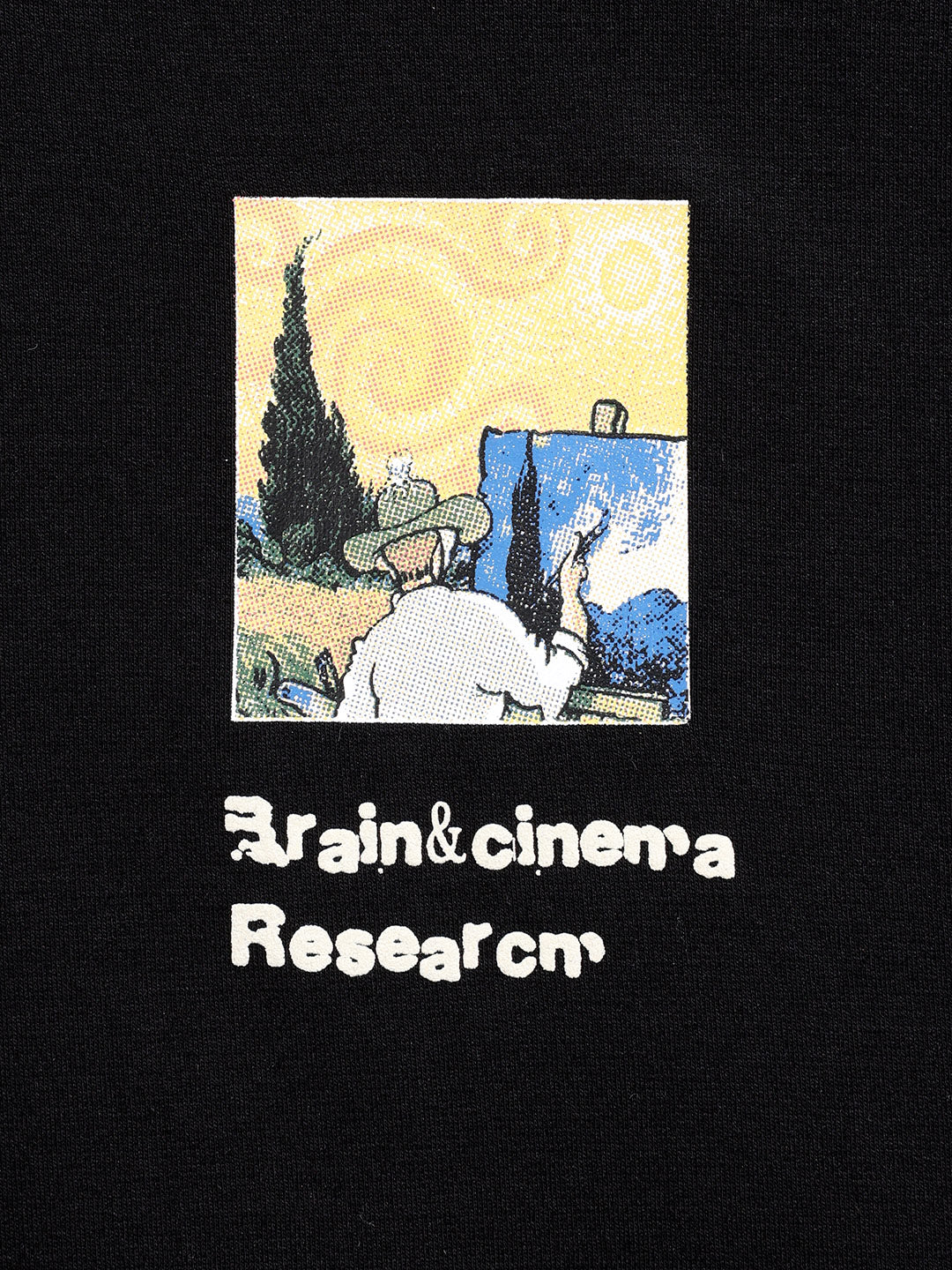 Men's Black Relaxed Fit Embroided 240 GSM Casual T-Shirt