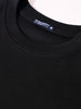 Men's Black Relaxed Fit Embroided 240 GSM Casual T-Shirt
