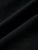 Men's Black Relaxed Fit Embroided 240 GSM Casual T-Shirt
