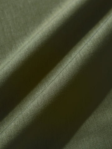 Men's Green Relaxed Fit Embroided 240 GSM Casual T-Shirt