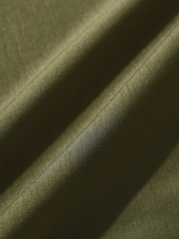 Men's Green Relaxed Fit Embroided 240 GSM Casual T-Shirt